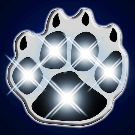 Endless Games White Pawprint Flashing Body Light Lapel Pins EN2800551
